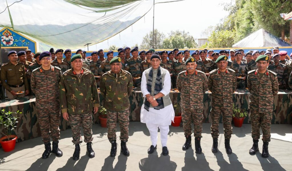 Defence Minister Rajnath Singh visits forward posts in Arunachal ...