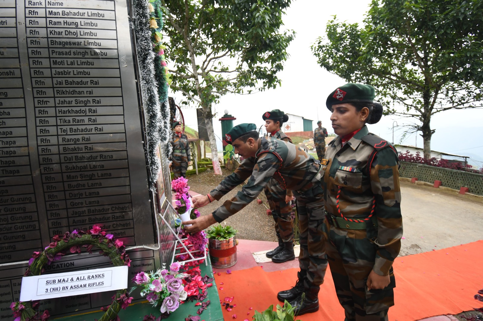 ASSAM RIFLES PAYS TRIBUTES TO MARTYRED SOLDIER - NE India Broadcast